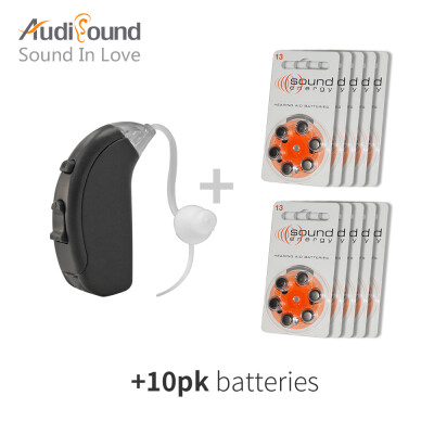 

Open Fit Hearing Aids Of Right Ear 2018 Audisound New Best Hearing Aid Convenient Hearing Aid with 60PCS10 CARD A13 Battery