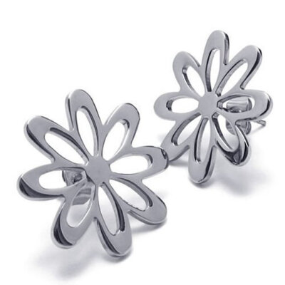 

Hpolw Stainless Steel Stud Earrings Set, 2pcs, Color Silver