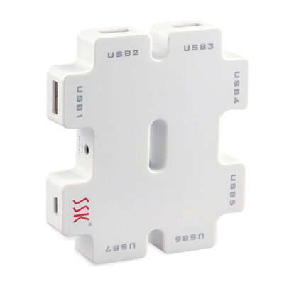 

Biao Wang SSK SHU011 building blocks HUB one by one seven USB expansion with power adapter