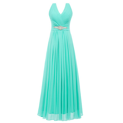 

CAZDZY бисерное вечернее платье с V-образным воротником длиной до пола