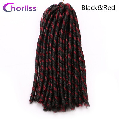 

Chorliss 14" 30strandsPc Dreadlocks Ombre Synthetic Crochet Twist Braids Hair Extensions Low Temperature Fiber Soft Dread Hair