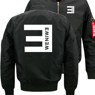 

Eminem Hip Hop Punk Rock Rap Bomber Flight Flying Jacket Winter thicken Warm Zipper Men Jackets Anime Mens Casual Coat