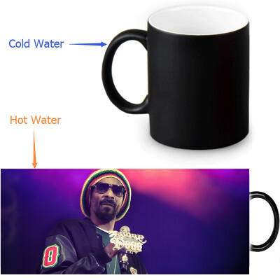 

Snoop Doggy 350мл / 12 унций Heat Reveal Mug Color Change Чашка кофе Чувствительные морфинг-кружки Волшебная чашка для чайных чашек