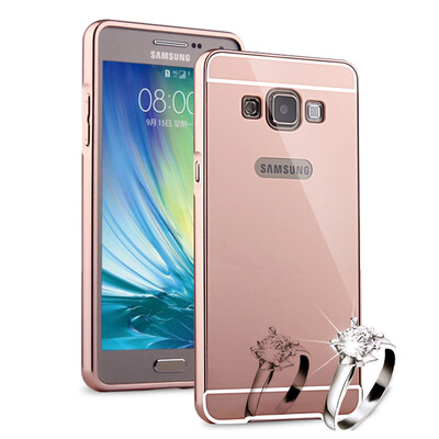 

MOONCASE Metal Frame Edge Mirror Back 2 in 1 Thin Case Cover for Samsung Galaxy A7