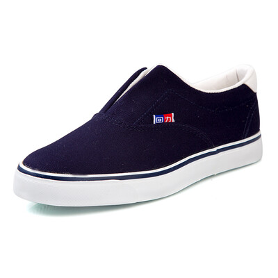 

Backrest Warrior retro deck shoes a pedal lazy shoes trend men&women shoes solid color canvas shoes WJ-8 blue 38