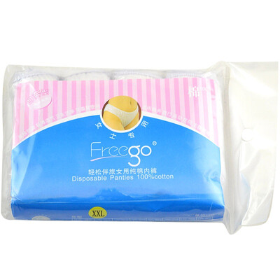 

freego leisurely partner FGE-002 outdoor cotton disposable underwear female cotton 4 independent installed travel travel underwear XXL