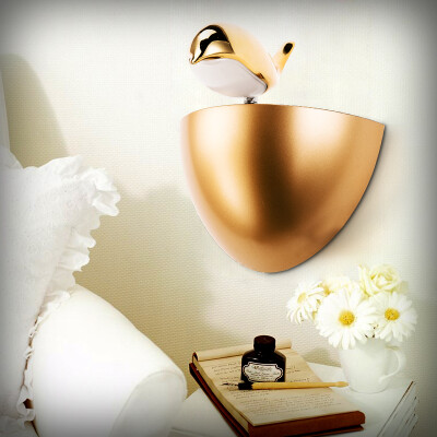 

【Jingdong supermarket】 Guan Ya LED wall lamp living room restaurant bedroom bedside stairs corridor bionic magpie decorative wall lamp LJ-A106 gold