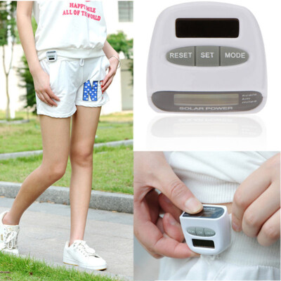 

New Solar Power Electronic LCD Running Step Pedometer Distance Counter