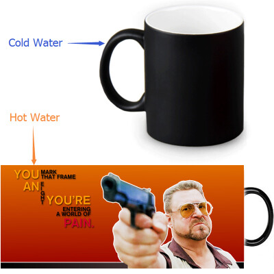 

The Big Lebowski 350ml/12oz Heat Reveal Mug Color Change Coffee Cup Sensitive Morphing Mugs Magic Mug Milk Tea Cups