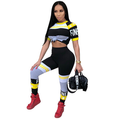 

Fashion Two Piece Set 2018 New Arrival Club Wear Knitted Suit Women 2 Piece Set Top And Pants Bodycon Sweatshirt Female Outfits