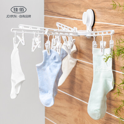 

Jia Hao strong suction wall folding socks rack suction cup wall plastic drying rack hook indoor drying rack underwear socks towel drying rack