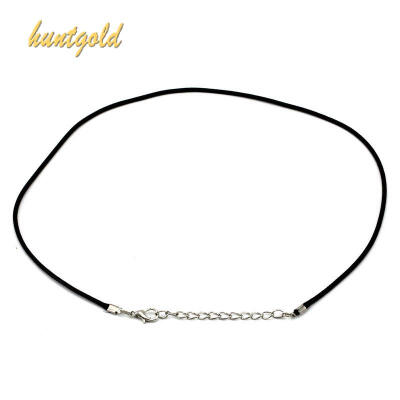 

Stylish Men's Jewellery Chains Black 1.5MM PU Leather Necklaces Cord 10Pcs/Set