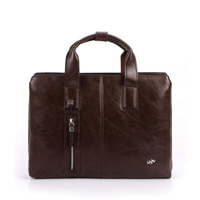 

New Fashion Brand men handbags vintage brown leather briefcase Business Shoulder Bags high Quality leather laptop briefcase bag