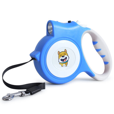 

Pet dock automatic retractable dog rope dog leashes Golden Retriever dog leash small dog chain dog rope pet outing supplies 5 m blue light