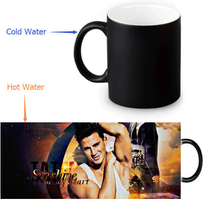 

Channing Tatum 350ml12oz Heat Reveal Mug Color Change Coffee Cup Sensitive Morphing Mugs Magic Mug Milk Tea Cups