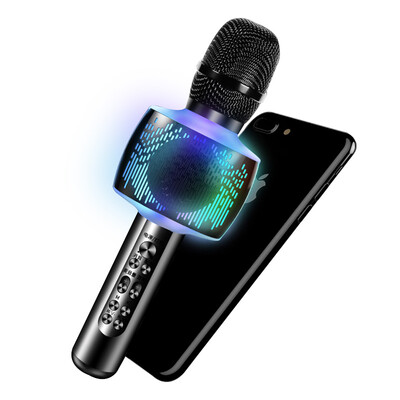 

EARISE H9 Мобильный микрофон Беспроводной Bluetooth National K song По конденсаторному микрофону Sing it Anchor Dedicated (Прохладный дыхательный свет) Розовое золото