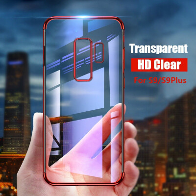 

For S9 plus Case Soft TPU Plating Cover for Samsung S9 case Silm Clear Transparent case for samsung galaxy S8 S9 S7 S6 phone case