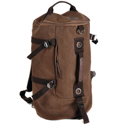 

Shoulder Bag Mens Barrel Backpack Canvas Gym Tote Rucksack Bag Fashion Students Knapsack Outdoor Travel Bag