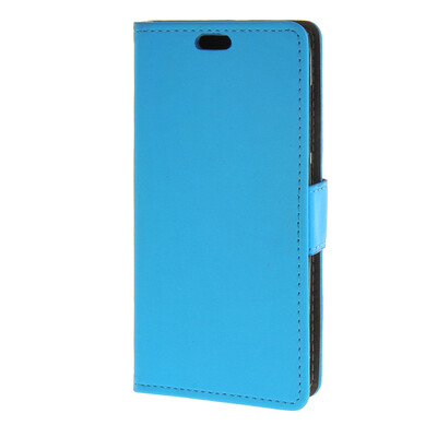 

MOONCASE Простой стиль кожаный бумажник флип карты отойти чехол для Huawei Ascend Y520 синий