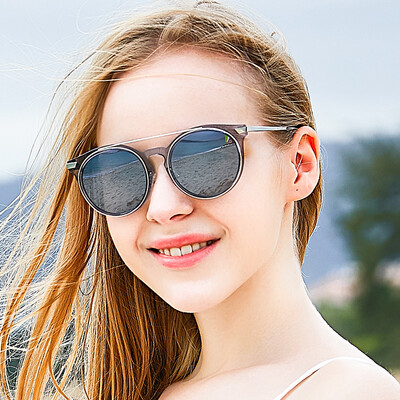 

Blue Bluekiki Polarized Sunglasses Womens Fashion Big Frame Color Film Trends Sunglasses Driving Mirror Female 6133 Gray Frame Mercury