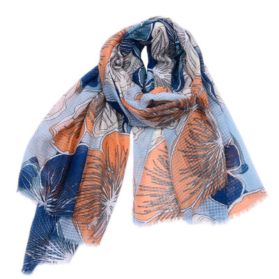 

JeouLy hot sale Printing Scarf Women 180x90cm Flowers Long Scarves Luxury Brand Shawl Wraps Viscose Hijab Scarf 3 Color