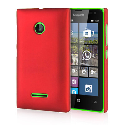 

MOONCASE Hard Rubberized Rubber Coating Devise Back Case Cover for Nokia Lumia 532 Red