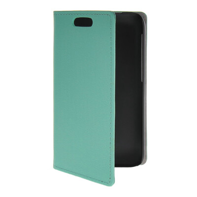 

MOONCASE Slim Leather Side Flip Wallet Card Holder Pouch with Kickstand Shell Back Case Cover for HTC Desire 310 Mint Green