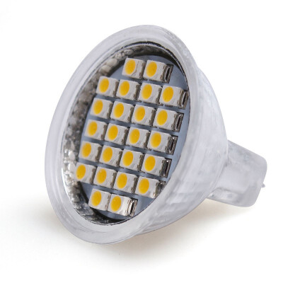 

MR11 24SMD 3528 Warm White LED Bulbs Lamps AC 12V 1.8W