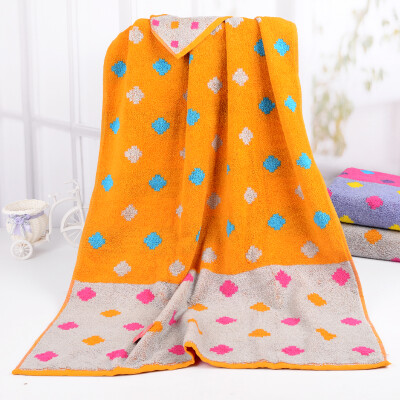 

Matt towel Home Textiles Cotton yarn-dyed Weibo weak twist Point feeling Bath towel absorbent soft orange 370g Article 70 140cm Article