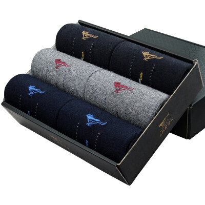 

Jingdong supermarket] seven wolves men's pure color cotton socks business men socks casual cotton socks 6 double 90834 mixed color