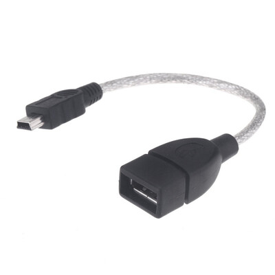 

BlackWhite Mini USB Male To USB20 Female OTG Cable Converter Adapter