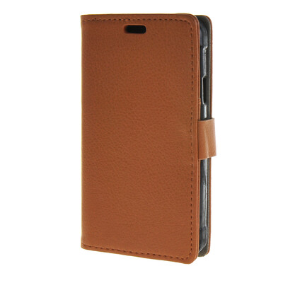 

MOONCASE Лич кожи Кожа Флип кошелек Слот для карты отойти чехол для Samsung Galaxy Xcover 3 G388F Браун