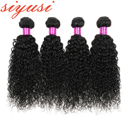 

Siyusi Hair Brazilian Culry Weave 3 Bundle Lot 100 Virgin Human Hair Extension Weave Natural Color Deep Curl Free Shipping