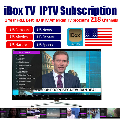 

iBOX TV IPTV 1 год подписки 218 ТВ Live США iptv Бесплатные спортивные состязания Smart TV