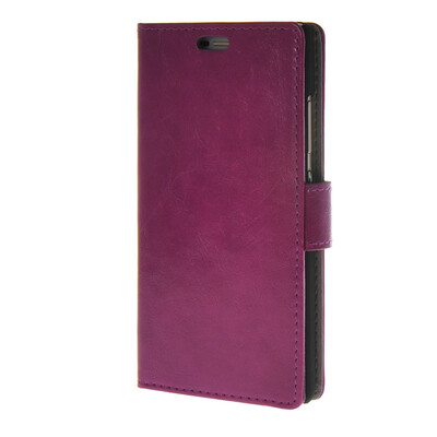 

MOONCASE Smooth Skin PU Leather Case Wallet Flip Card Stand Back Cover for Huawei Ascend P8 Lite Purple