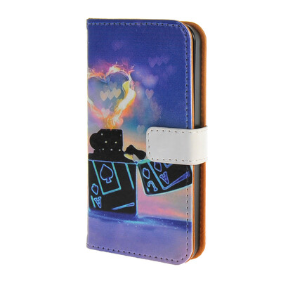 

MOONCASE чехол for iPhone 5 / 5G / 5S Премиум искусственная кожа флип кошелек стиль и дизайн Kickstand крышки случая / a04