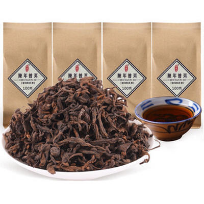 

C-PE102 Yunnan Puerh tea cooked puer rice pu er in the past 5 years old tea material thick aging year Pu'er 100g