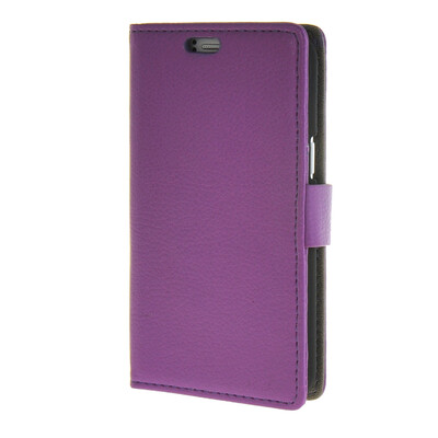 

MOONCASE Litch Skin Leather Card Slot Wallet Bracket Back чехол для Samsung Galaxy J1 Purple