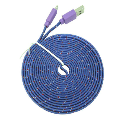 

3Ft 6Ft 10Ft Durable Nylon Braided Flat Micro USB Charger Data Cable for Samsung Galaxy S4 HTC Sony LG