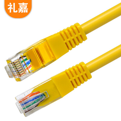 

Lijia LIJIA LJ-501Y high speed super five network cable CAT5e network jumper unshielded finished network cable eight core twisted hundred megabytes computer cable engineering line yellow 1 meter