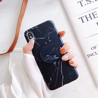 

WITWITACE Marble Matte Soft IMD Case For iPhone X 6 7 8 Plus TPU Full Cover Capinha para With Stander For iPhone 8 7 Plus