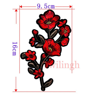 

1 Pcs Top Patches Red Rose Flowers Patch 3D Sticker Embroidery Motif Sequined Applique Badge Children Women DIY Clothing Patch