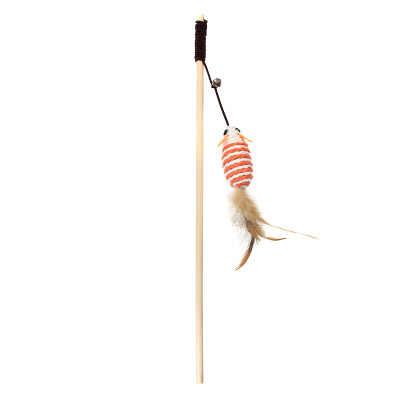 

Thousand feathers Soleil pet cat toy logs long rods mouse funny cat stick