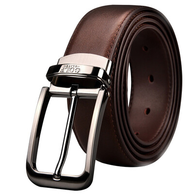 

Гольф GOLF Мужские пояса Простой кожаный износ износостойкой ленты P489814 Brown