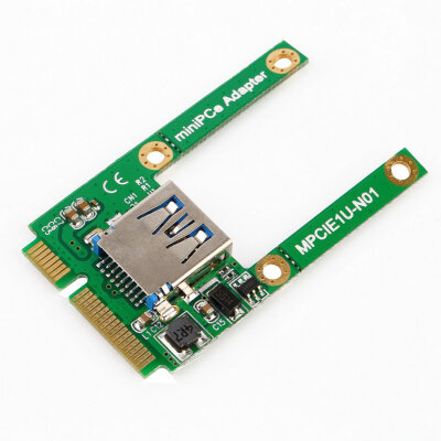 

Mini PCI-E Card Slot Expansion to USB 2.0 Interface Adapter Riser Card Green