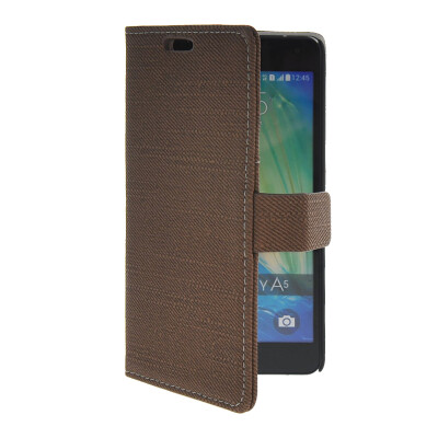 

MOONCASE High quality Leather Side Flip Wallet Card Holder Pouch with Kickstand Case Cover for Samsung Galaxy A5 Coffee