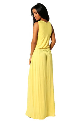 

Womens Long Maxi Dress Ladies Jersey Racer Back Sleeveless Long Vest Maxi Dress