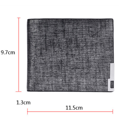 

Модные мужские карточные сумки 2 Fold Soft Short Wallet