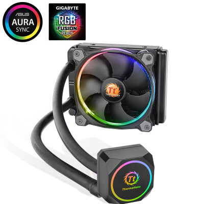 

Tt Thermaltake Sync Sync RGB 120 integrated CPU water cooling radiator RGB fan motherboard synchronization copper water cold head multi-platform with