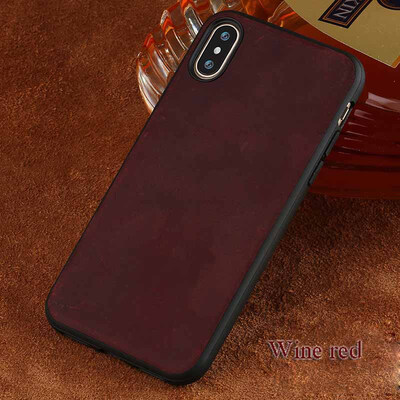 

Жесткий кожаный чехол для LANGSIDE для iPhone X Case Vintage Crazy skin skin Обложка для всех